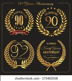 Anniversary golden laurel wreath, 90 years