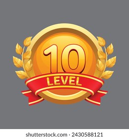 Anniversary golden level number design for your projects