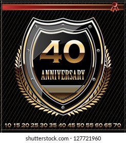 Anniversary golden shield