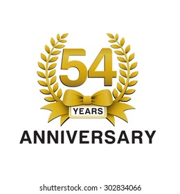 anniversary golden wreath logo 54