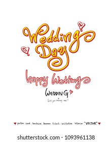 anniversary greeting / Handwritten calligraphy - vecter