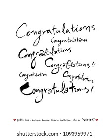 anniversary greeting / Handwritten calligraphy -vector