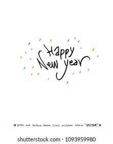 anniversary greeting / Handwritten calligraphy -vector