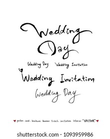 anniversary greeting / Handwritten calligraphy -vector