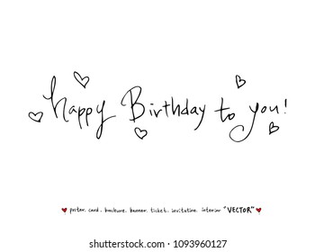 anniversary greeting / Handwritten calligraphy -vector