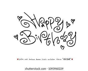 anniversary greeting / Handwritten calligraphy -vector