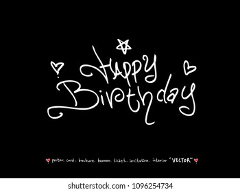 anniversary greeting / Handwritten calligraphy - vector
