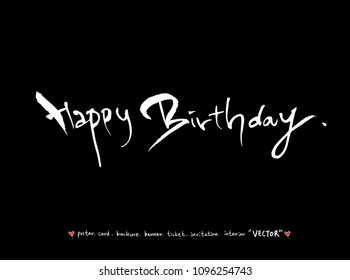 anniversary greeting / Handwritten calligraphy - vector