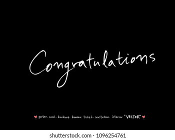 anniversary greeting / Handwritten calligraphy - vector