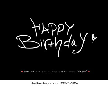 anniversary greeting / Handwritten calligraphy - vector