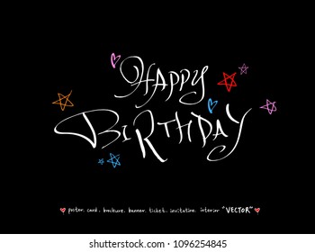 anniversary greeting / Handwritten calligraphy - vector