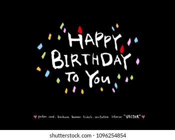 anniversary greeting / Handwritten calligraphy - vector
