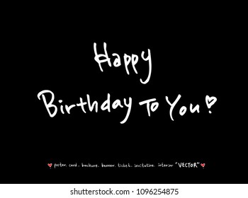 anniversary greeting / Handwritten calligraphy - vector