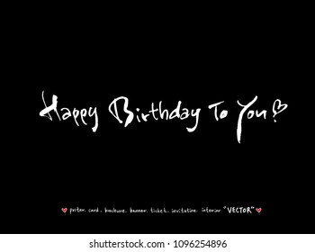 anniversary greeting / Handwritten calligraphy - vector