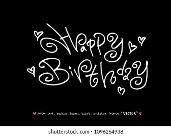anniversary greeting / Handwritten calligraphy - vector