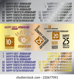 Anniversary. Greeting texts significant dates in the life of men, women.1,10,20,25,30,40,50