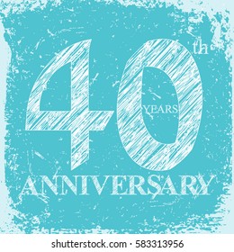 Anniversary grunge background for web
