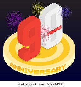 Anniversary icon design by isometric.