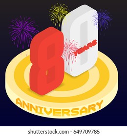 Anniversary icon design by isometric.