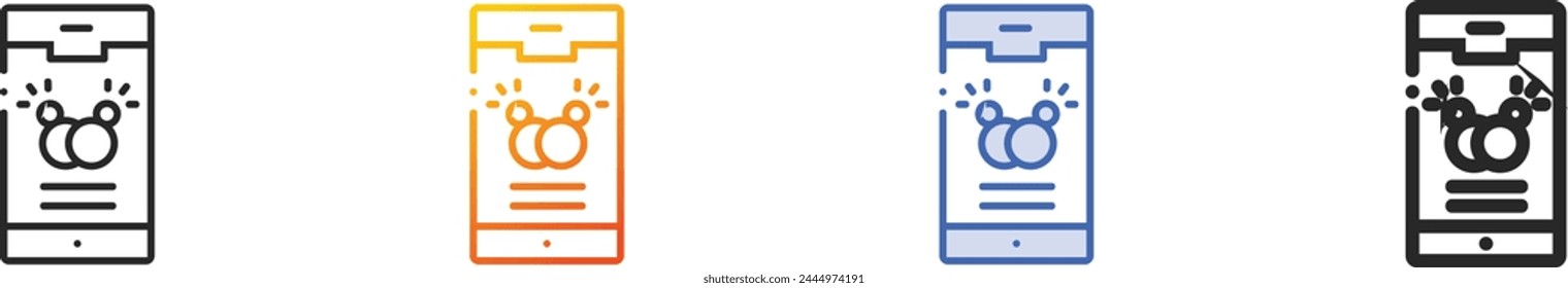 anniversary icon.Thin Linear, Gradient, Blue Stroke and bold Style Design Isolated On White Background