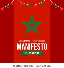 Anniversary of the Independence Manifesto. The Day of Morroco illustration vector background. Vector eps 10