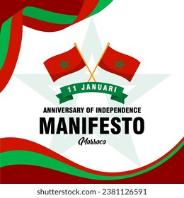 Anniversary of the Independence Manifesto. The Day of Morroco illustration vector background. Vector eps 10