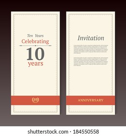 Anniversary invitation card