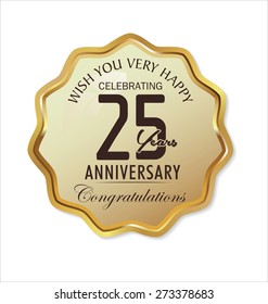 Anniversary label, 25 years