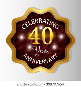Anniversary label design, vector illustration eps 10.