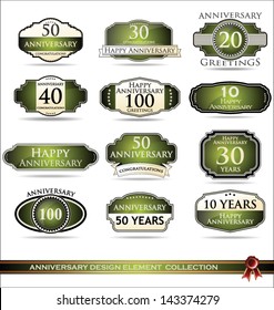 Anniversary labels