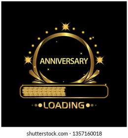 Anniversary is loading. anniversary template design for web, game ,Creative poster, booklet, leaflet, flyer, magazine, invitation card - Vector