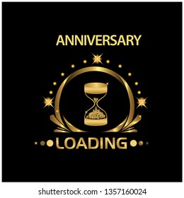 Anniversary is loading. anniversary template design for web, game ,Creative poster, booklet, leaflet, flyer, magazine, invitation card - Vector
