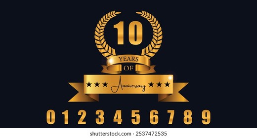 Anniversary logo emblem for year celebration