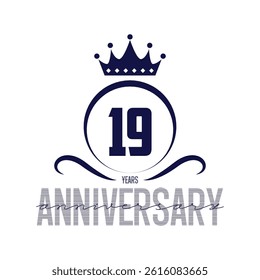 anniversary logo ribbon wreath 19