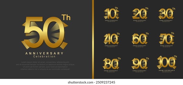 El color dorado del diseño del Vector se puede utilizar para el momento de la celebración