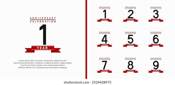El diseño del Vector con el color negro y la cinta roja se puede utilizar para la celebración
