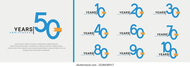 El color azul del diseño del Vector y la cinta naranja se pueden utilizar para el acontecimiento de la celebración