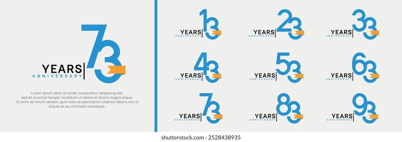 El color azul del diseño del Vector y la cinta naranja se pueden utilizar para el acontecimiento de la celebración