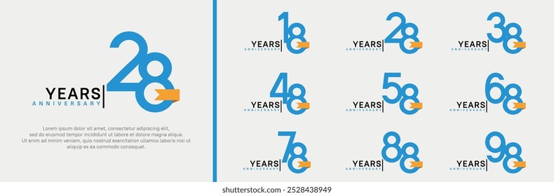 El color azul del diseño del Vector y la cinta naranja se pueden utilizar para el acontecimiento de la celebración