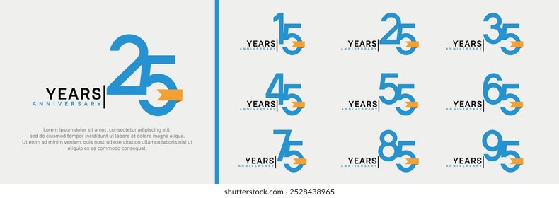 El color azul del diseño del Vector y la cinta naranja se pueden utilizar para el acontecimiento de la celebración