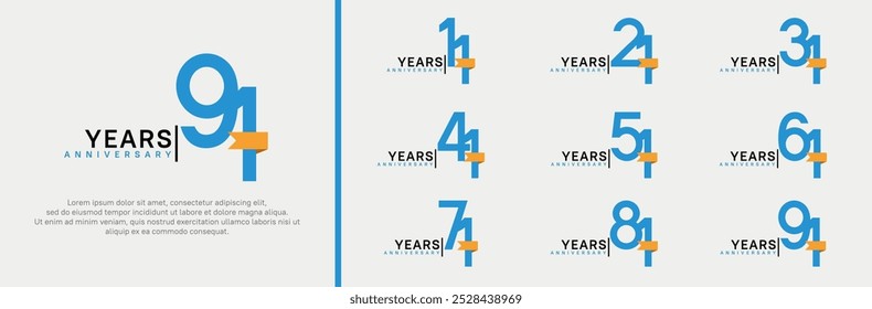 El color azul del diseño del Vector y la cinta naranja se pueden utilizar para el acontecimiento de la celebración