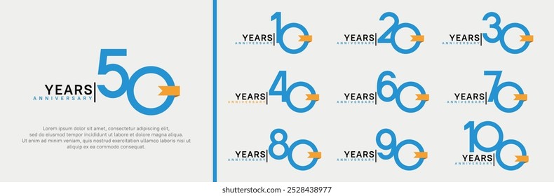 El color azul del diseño del Vector y la cinta naranja se pueden utilizar para el acontecimiento de la celebración