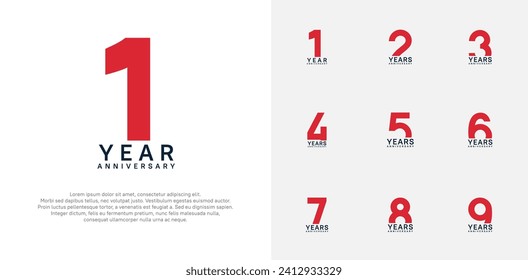 anniversary logo style vector design with gray and red color can be use for celebration day
