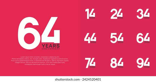 anniversary logo style vector design with white and black color can be use for celebration day