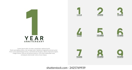 anniversary logo style vector design with green and black color can be use for celebration day
