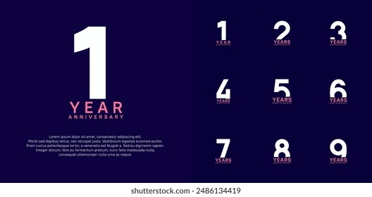 anniversary logo style vector design with yellow and white color can be use for celebration day