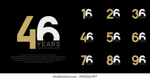 anniversary logo style vector design with brown and white color can be use for celebration day