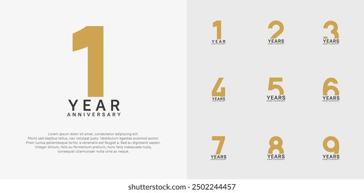 anniversary logo style vector design with brown and black color can be use for celebration day