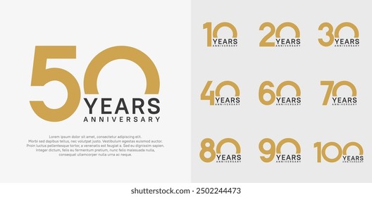 anniversary logo style vector design with brown and black color can be use for celebration day