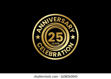 Anniversary logo template Vector design birthday celebration,  Golden anniversary emblem, Design for booklet leaflet magazine brochure poster web invitation or greeting card